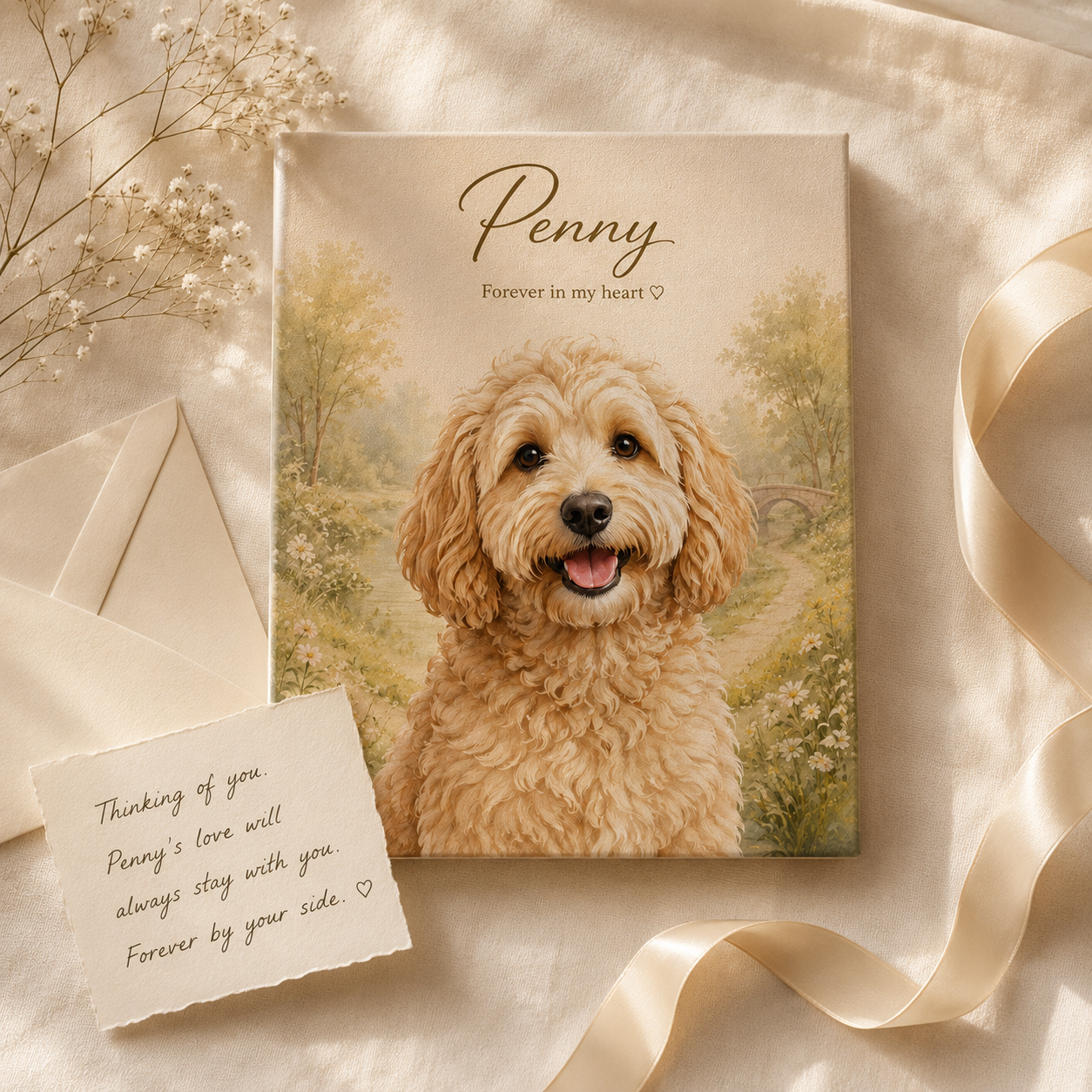 Personalized Storybook Pet Portrait Canvas Print