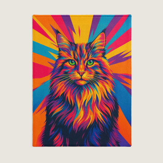 Neon Pop Style Custom Flannel Blanket from Your Photo