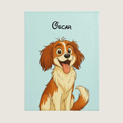 Fairy Tale Cartoon Style Custom Flannel Blanket from Your Photo