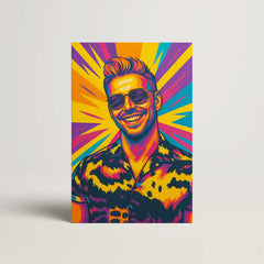 Neon Pop Style Custom Canvas Print from Your Photo