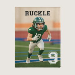 Custom Sports Flannel Blanket – Turn Your Photo into a Pixar-Inspired Athlete Character