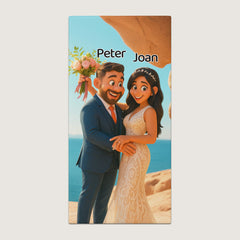 Personalizza il tuo telo mare con ritratto artistico personale!