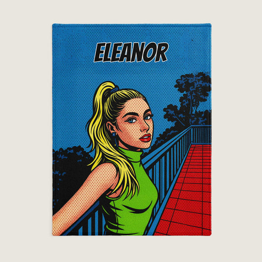 Pop Art Comic Style Custom Flannel Blanket from Your Photo