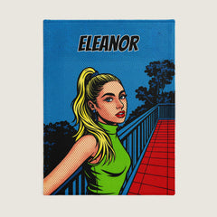 Pop Art Comic Style Custom Flannel Blanket from Your Photo