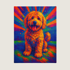 Modern Digital Pop Expressionism Pet Portrait Custom Flannel Blanket from Your Photo