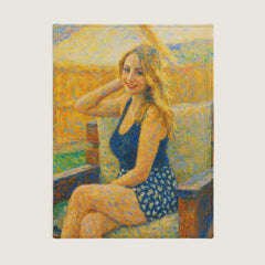 Claude Monet Style Custom Flannel Blanket from Your Photo