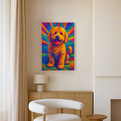 Modern Digital Pop Expressionism Pet Portrait Custom Canvas Print from Your Photo