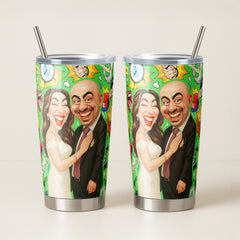 Caricature Style Custom 20oz Tumbler from Your Photo