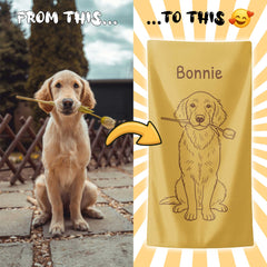 Personalizza il tuo telo mare con ritratto artistico personale!