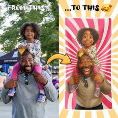 Caricature Style Custom Beach Towel from Your Photo