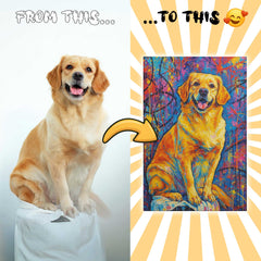 Pop Splash Expressionism Art Style Custom Canvas Print from Your Photo