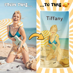 Personalizza il tuo telo mare con ritratto artistico personale!