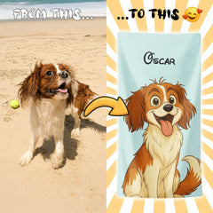 Personalizza il tuo telo mare con ritratto artistico personale!