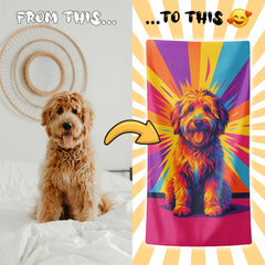 Personalizza il tuo telo mare con ritratto artistico personale!