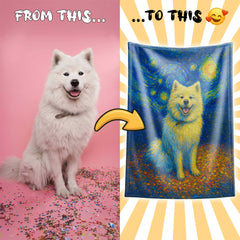 Van Goah Style Custom Flannel Blanket from Your Photo