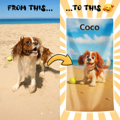 Personalizza il tuo telo mare con ritratto artistico personale!