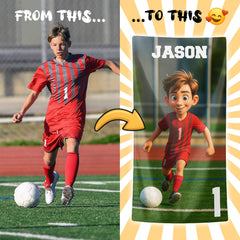 Personalizza il tuo telo mare con ritratto artistico personale!