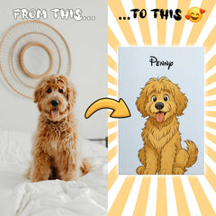 Fairy Tale Cartoon Style Custom Canvas Print from Your Photo