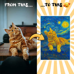 Van Goah Style Custom Canvas Print from Your Photo