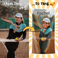 Personalizza il tuo telo mare con ritratto artistico personale!