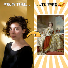 The Queen Oil Painting Style Custom Canvas Print from Your Photo