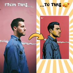 Pop Art Comic Style Custom Canvas Print from Your Photo