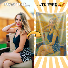 Claude Monet Style Custom Flannel Blanket from Your Photo