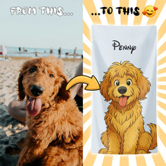 Personalizza il tuo telo mare con ritratto artistico personale!