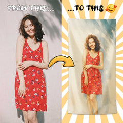 Personalizza il tuo telo mare con ritratto artistico personale!