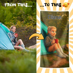 Personalizza il tuo telo mare con ritratto artistico personale!