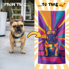 Personalizza il tuo telo mare con ritratto artistico personale!