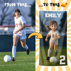 Personalizza il tuo telo mare con ritratto artistico personale!