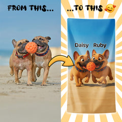 Personalizza il tuo telo mare con ritratto artistico personale!