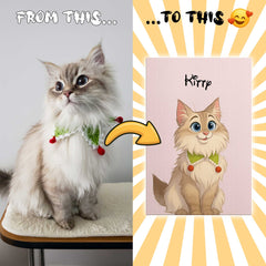 Fairy Tale Cartoon Style Custom Canvas Print from Your Photo