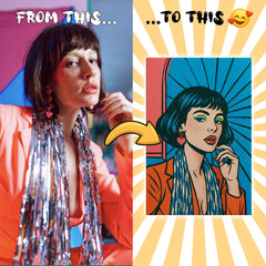 Pop Art Comic Style Custom Canvas Print from Your Photo