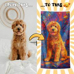 Personalizza il tuo telo mare con ritratto artistico personale!