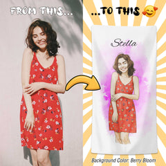 Personalizza il tuo telo mare con ritratto artistico personale!