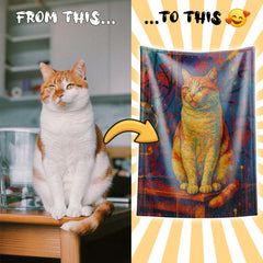 Pop Splash Expressionism Art Style Custom Flannel Blanket from Your Photo