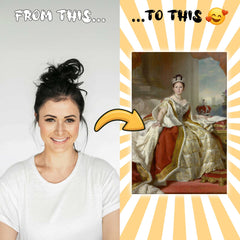 The Queen Oil Painting Style Custom Canvas Print from Your Photo