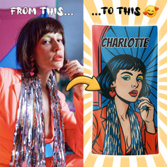 Personalizza il tuo telo mare con ritratto artistico personale!