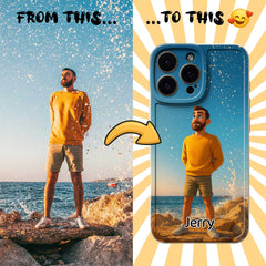 Pixar-Inspired TPU iPhone Case – Custom 3D Cartoon Portrait from Your Photo