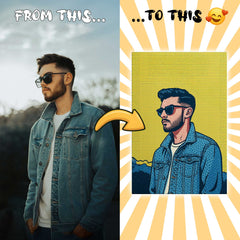 Pop Art Comic Style Custom Canvas Print from Your Photo