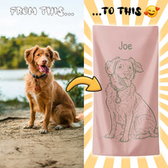 Personalizza il tuo telo mare con ritratto artistico personale!