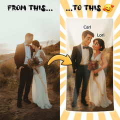 Personalizza il tuo telo mare con ritratto artistico personale!