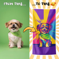 Personalizza il tuo telo mare con ritratto artistico personale!