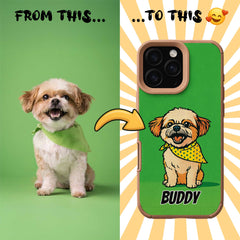 Pop Art TPU & PU iPhone Case – Lichtenstein Comic Style Portrait from Your Photo