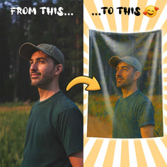 Claude Monet Style Custom Flannel Blanket from Your Photo