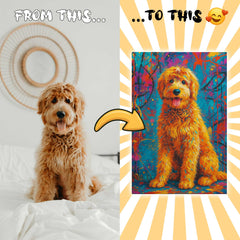 Pop Splash Expressionism Art Style Custom Canvas Print from Your Photo