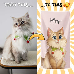 Personalizza il tuo telo mare con ritratto artistico personale!