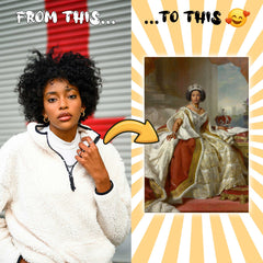 The Queen Oil Painting Style Custom Canvas Print from Your Photo